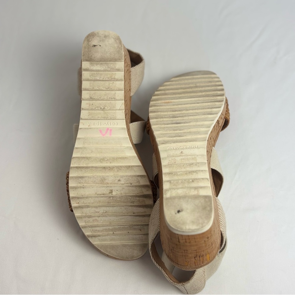 Easy Spirit Womens LORENA Brown Casual Sandals Sz 9.5 Comfort Wedge - Picture 6 of 7